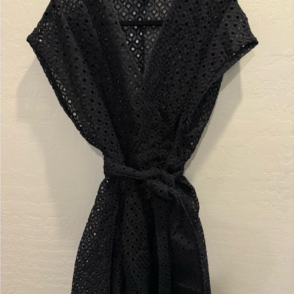Banana Republic Black Eyelet Dress